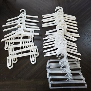 Set Of 36 Various Size Children Hangers Outfits Pants Leggings Shirt